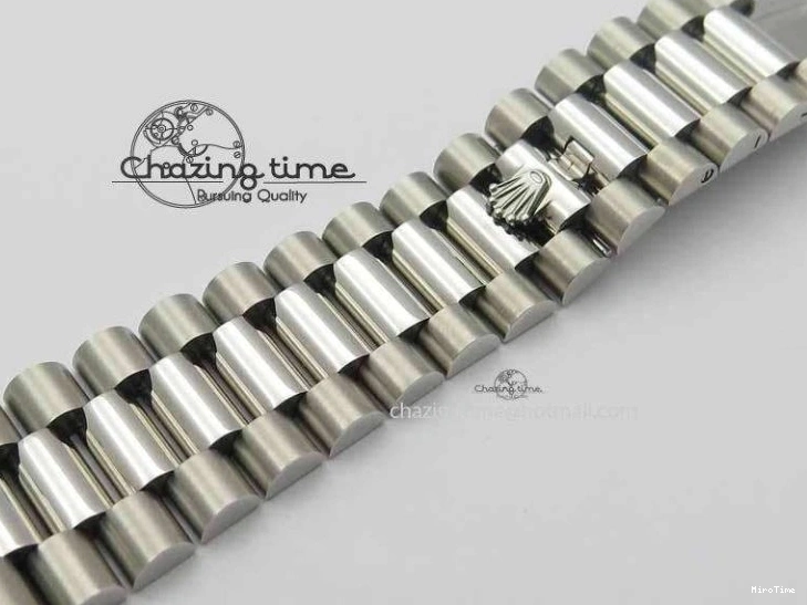 MiroTime 1227 Elegant Day Date 40mm SS BP Maker Best Edition Ice Blue Dial Diamond Markers On SS Bracelet ETA 3700